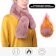 thumbnail image 2 of Bufanda cálida de felpa para los días fríos de invierno: bufanda térmica rosa oscuro alimentada por USB, 2 of 8