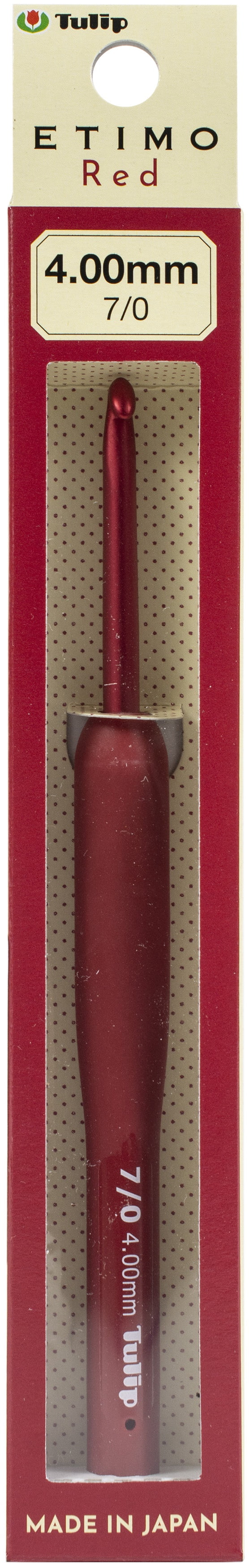 Tulip Etimo Red Crochet Hook W/ Cushion Grip-Size 7/4.00mm