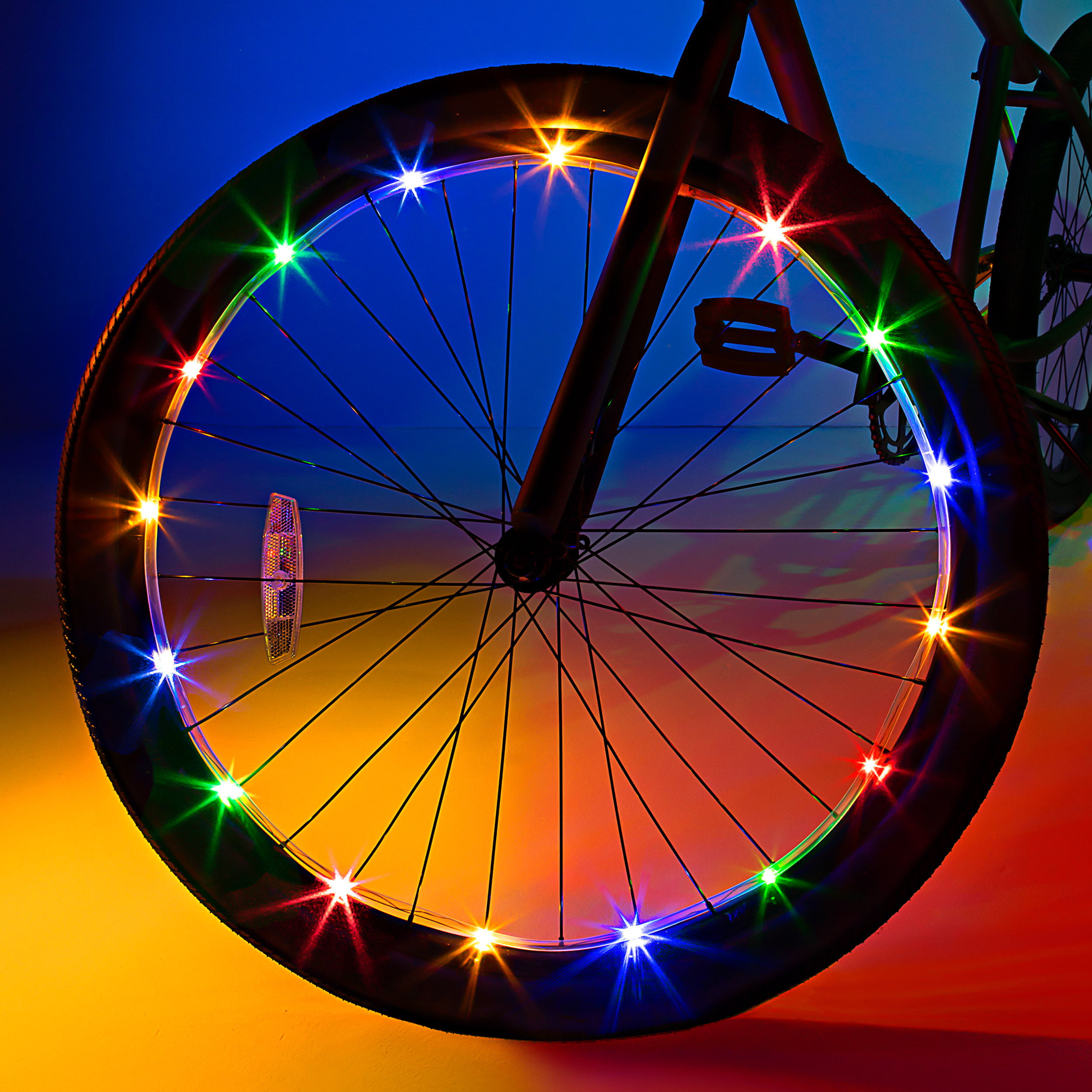 Safe Colorful Bikes Bicycle Cycling Spoke Wire Tire Tyre Wheel LED Bright Light 