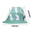 thumbnail image 3 of SeekLGT Easter Throw Blanket 28x39 Soft Cozy Flannel Bunny and Colorful Eggs Microfiber Blanket for Sofa Bed Couch, 3 of 9