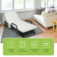 thumbnail image 5 of Costway Sponge Adjustable Folding Guest Bed with Portable Wheels in White, 5 of 11