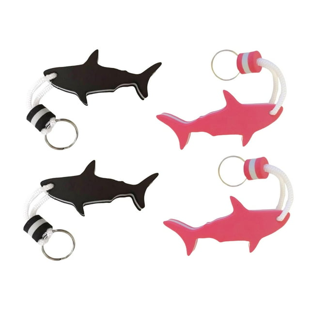 koolsoo 4x Porte-Clés Flottants Porte-Clés Flottants pour le Rafting Surf Drifting 2x Rouge et 2x Noir