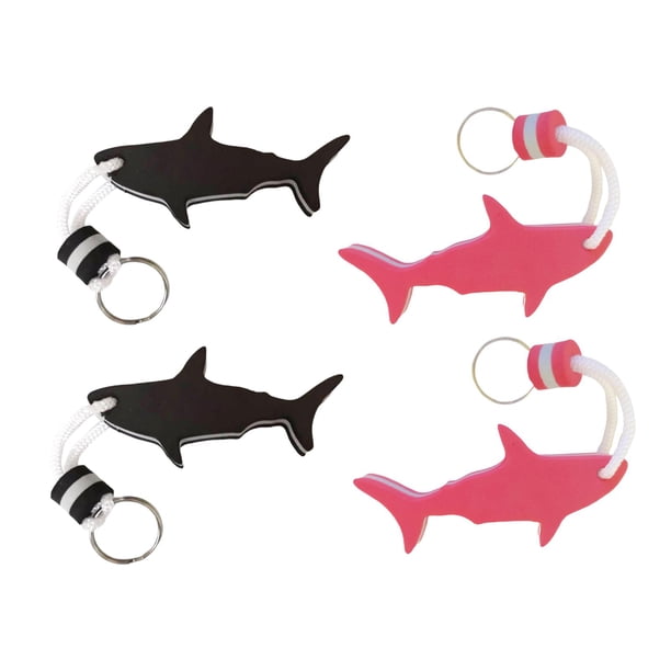 Paquete de 4 llaveros flotantes para navegar, surfear y nadar. 2x rojo y 2x negro