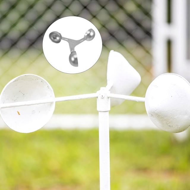 GOOHOCHY 1Set Silver Anemometer Cup for Wind Measurement Device 360 Degree Measurement Aluminium Alloy