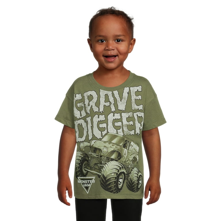 Boys' Trucks And Diggers Short Sleeved T-Shirt For Toddlers Boys' Trucks And Diggers Short Sleeved T-Shirt For Toddlers