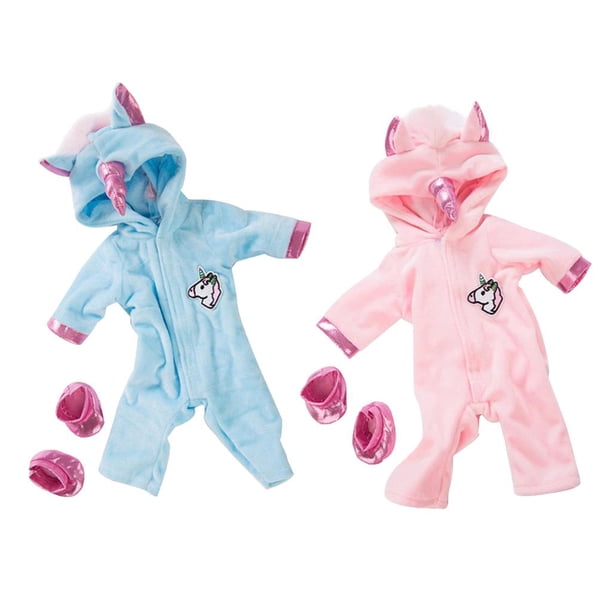 Ropa de muñeca de 18 pulgadas - 2 juegos Ropa Pijamas de disfraz hechos - Ropa y accesorios de muñeca de americana linda de 18 pu Azul Yotijar Trajes de muñecas americanas de 18 pulgadas