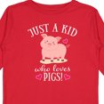 thumbnail image 4 of Inktastic Just a Kid Who Loves Pigs Boys or Girls Long Sleeve Toddler T-Shirt, 4 of 5