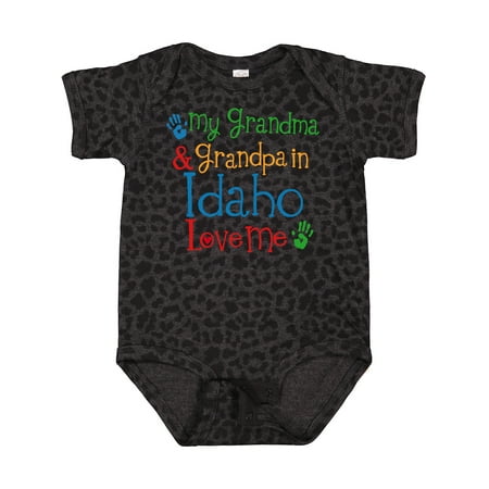 

Inktastic Idaho Grandma Grandpa Loves Me Gift Baby Boy or Baby Girl Bodysuit