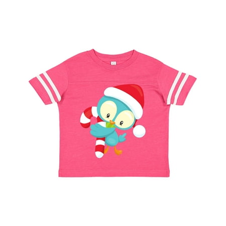 

Inktastic Christmas Bird Blue Bird Bird With Candy Cane Gift Toddler Boy or Toddler Girl T-Shirt