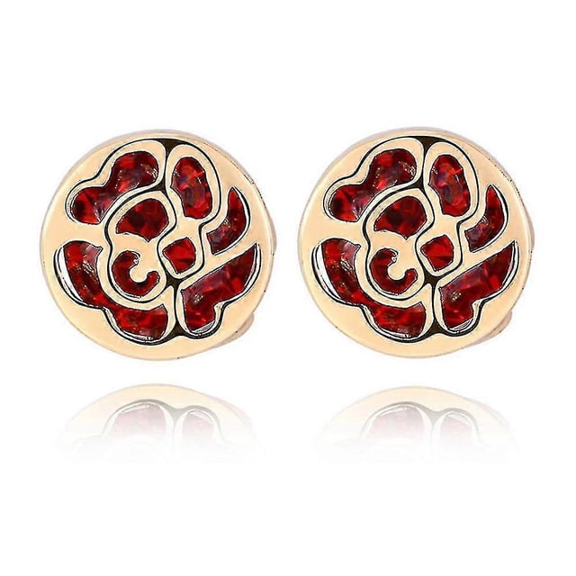 Temperament Hollow Flower Zircon Ear Studs