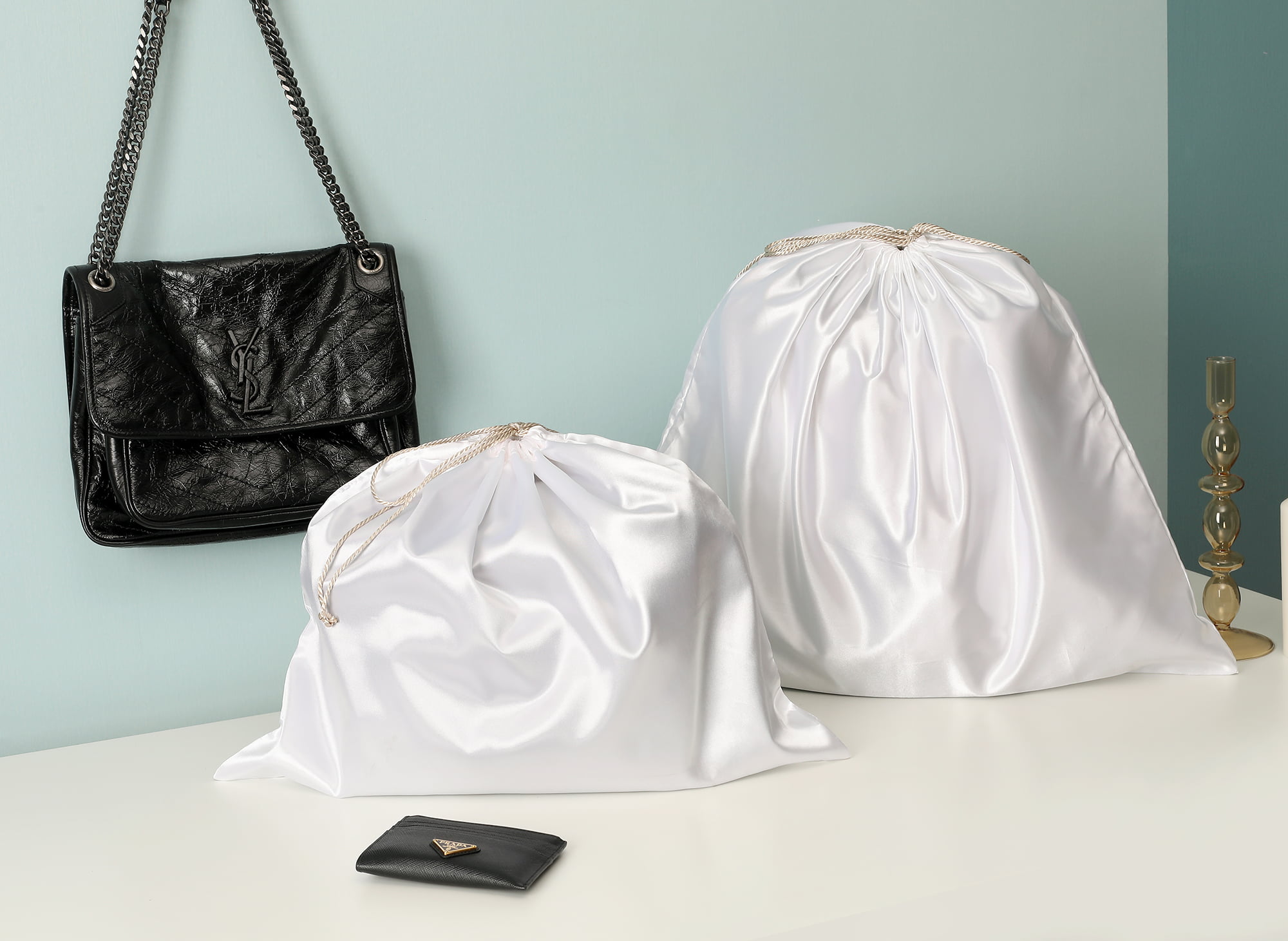 6 Pack Dust Bags for Handbags Silk Dust Cover Bag for Handbags Purses Shoes  B