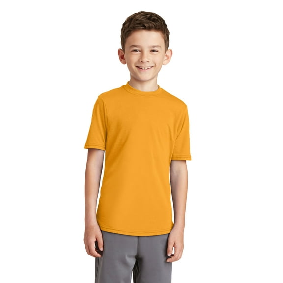 Port & Company Youth Performance Blend Tee-XS (Gold)