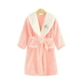 thumbnail image 2 of CSCHome Toddler Kids Autumn Bathrobe for Girl Boy,Solid Fleece Cotton Robe Skin-Friendly Fuzzy Beach Towel Bathrobe Soft Bath Towel with Belt for 3-12 Years Old, 2 of 9