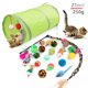 thumbnail image 1 of Juego de juguetes para gatos de 20 piezas, divertido palo para gatos, campana de ratón de sisal, suministros para gatos, juego de juguetes para gatos de DualPet, 1 of 5