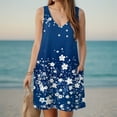 thumbnail image 4 of vigerkar Summer Dresses for Women 2025 Casual V Neck Sleeveless Sundresses Boho Tank Dress Beach Dresses Sky Blue, XXL, 4 of 8