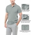 thumbnail image 3 of Off Road Ventures Men's Polo Shirt Short Sleeve Quick Dry Fit Lightweight Golf Shirt for Outdoor Hiking Running, 3 of 7