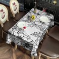 thumbnail image 5 of Pioneer Flower Floral Print Pattern Rectangle Tablecloth 60"x120",Waterproof Polyester Rectangle Table Cloth, Wipeable Spillproof Polyester Tablecloth for Dining, Camping, Indoor and Outdoor, 5 of 6