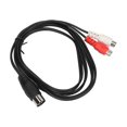 thumbnail image 3 of DIN 7PIN Male to 2RCA Female Cable Pure Copper Wire Core Sound Adapter Cable 4.9ft-Good, 3 of 5