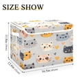 thumbnail image 5 of Yayeee Collapsible Cube Storage Bin with Lid Fabric Closet Decorative Basket with Handles, Cute Cartoon Cat, 5 of 7