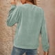 thumbnail image 5 of Sentuca - Camiseta de cuello redondo para mujer, manga larga, informal, color verde menta, talla M, 5 of 6