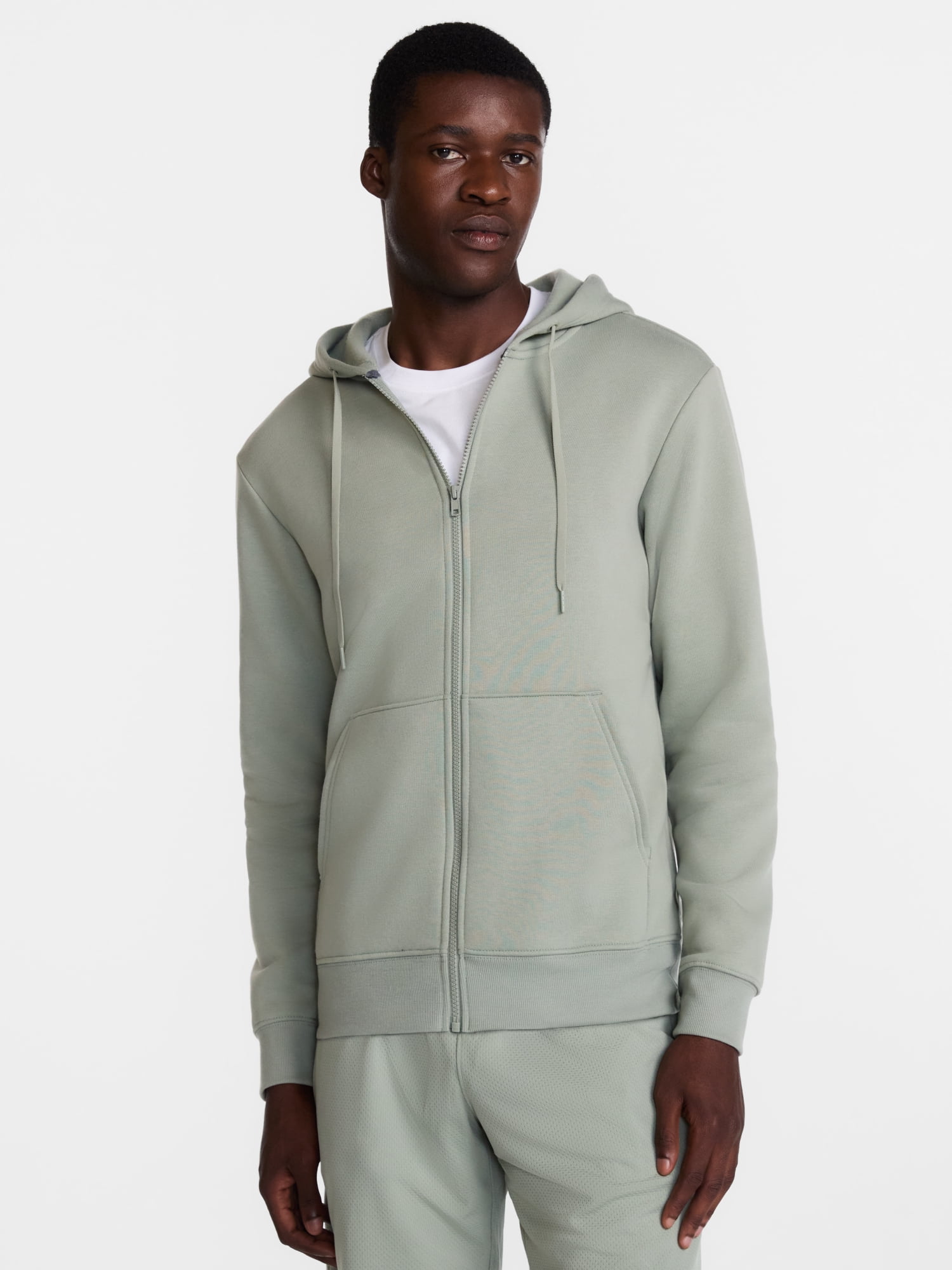 Athletic Works Men's and Big Men's Zip Up Fleece Hoodie Sweatshirt, Sizes XS-4XLT