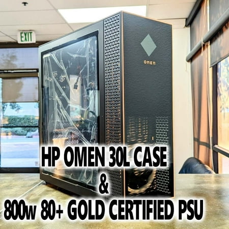 HP Omen 30L ATX Gaming PC Case RGB w/ cooler master 800w 80 plus Gold PSU & fans