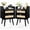 Black, variant on Nightstands Set of 2 with Charging Station, Modern Boho Rattan Bedside Tables with 2 Drawers, Solid Wood Legs, Open Storage End Tables for Bedroom Living Room Dorm – Natural