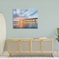 thumbnail image 2 of Ocean Pier Sunrise Reflection Coastal Photograph Gallery Wrapped Canvas Print Wall Art, 2 of 7