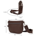 thumbnail image 5 of Montana West Crossbody Bag for Women with Dual Zipper Pockets, Coffee, 5 of 7