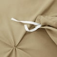 thumbnail image 5 of Nestl 3 Piece Pinch Pleated Pintuck Duvet Cover Set with Shams, Soft Microfiber,Button Closure Bedding Set, California King - Beige Cream, 5 of 9