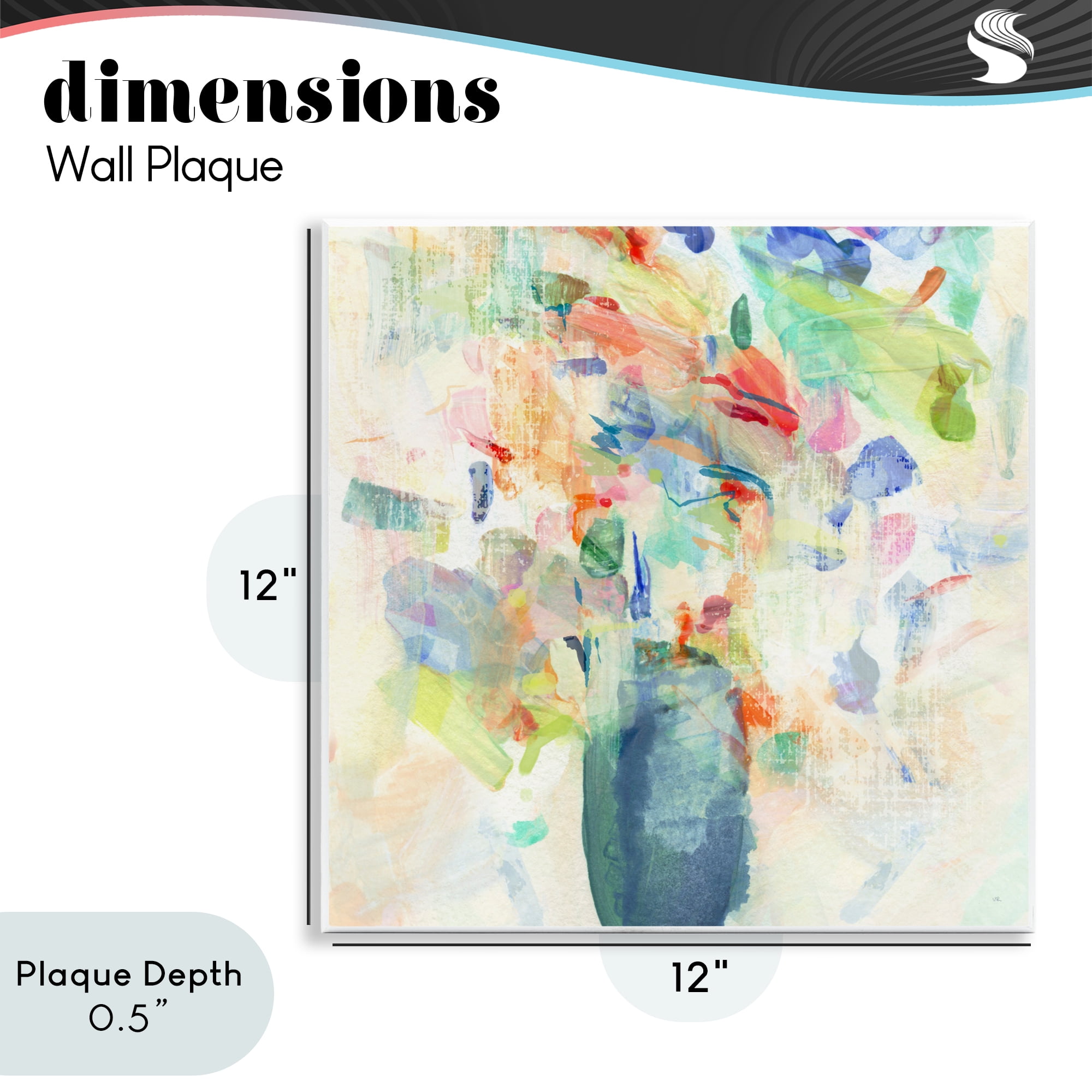 Stupell Industries Summer Flowers Brushstrokes Wall Plaque Art, design by Susan Jill