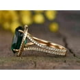 thumbnail image 5 of 2.60Ct Lab Created Oval Cut Green Emerald Halo Women's Ring In 14K Yellow Gold Plated, 5 of 5