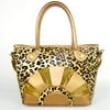 Backbone Leopard Print Canvas Pet Carrier with Faux Leather