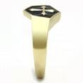 thumbnail image 4 of Luxe Jewelry Designs Men's Gold IP Stainless Steel Cross Design Ring with Jet Black Epoxy - Size 12, 4 of 4
