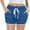 Blue, variant on IROINNID Women's Drawstring Elastic Waist Casual Shorts With Pocket