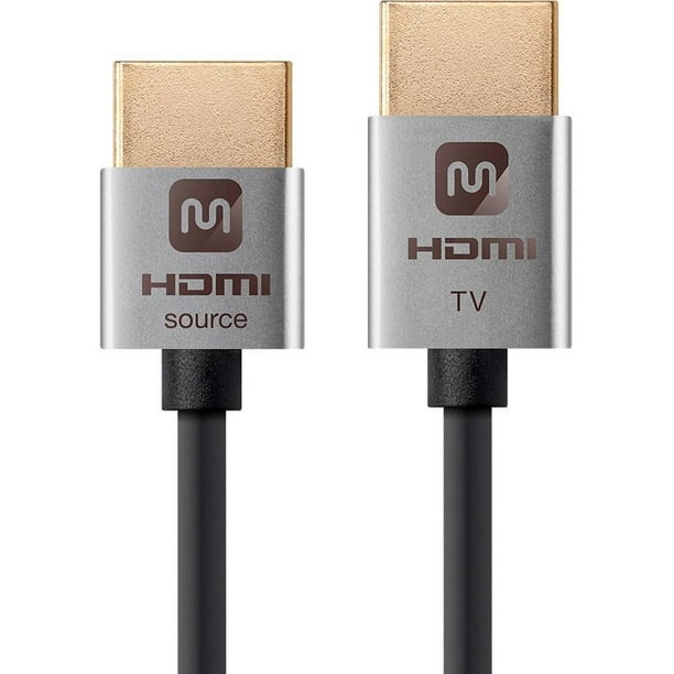 Monoprice High Speed HDMI Cable 6 Feet Silver, Active, 4K 60Hz