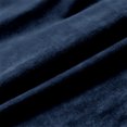 thumbnail image 4 of thefmos Women's Round Neck Velvet Pullover Top Long Sleeve Solid Color Casual Loose Fit Sweatshirt Trendy Fall Winter Outfit, Navy L, 4 of 6