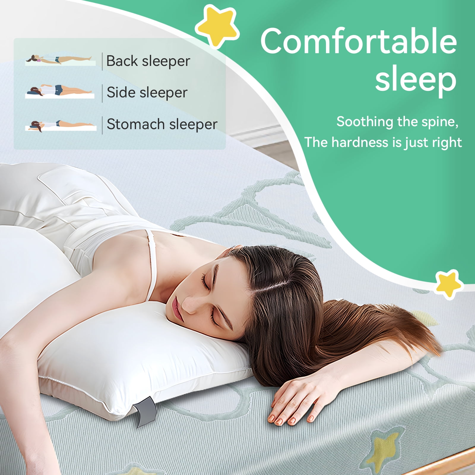 VFD 5" Gel Memory Foam Mattress, Medium Feel, Twin-XL