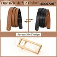 thumbnail image 3 of Skinny Reversible Belts for Women, Two-in-one Women Thin Belt for Dresses Jeans Pants with Gold Buckle, 3 of 6