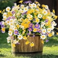 thumbnail image 2 of Flores artificiales de margarita Turnmeon resistentes a los rayos UV, 8 paquetes, 2 of 8