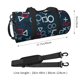 thumbnail image 2 of Balery Navy Blue Geometric Bolsa de Gimnasio para Mujeres y Hombres, Bolsa de Viaje Impermeable, Bolsa de Fin de Semana con Compartimento para Zapatos y Bolsillo Húmedo, 2 of 6