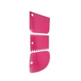 thumbnail image 1 of 3PCS/Set Reusable Colorful Plastic Multifunctional Irregular Teeth Edge DIY Cream Scraper Kit Cake Mold Tools, 1 of 4