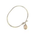 thumbnail image 2 of 5 3/4 inch Oval Eye Hook Bangle Bracelet w/ St. Alexandra in Gold-Filled, 2 of 3