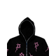 thumbnail image 4 of TRKIYQC Sudaderas con Capucha de Manga Larga Negras para Mujer con Bolsillo, Estampado Geométrico de Diamantes de Imitación con Cremallera Abrigo Deportivo TRKIYQC moda, 4 of 8