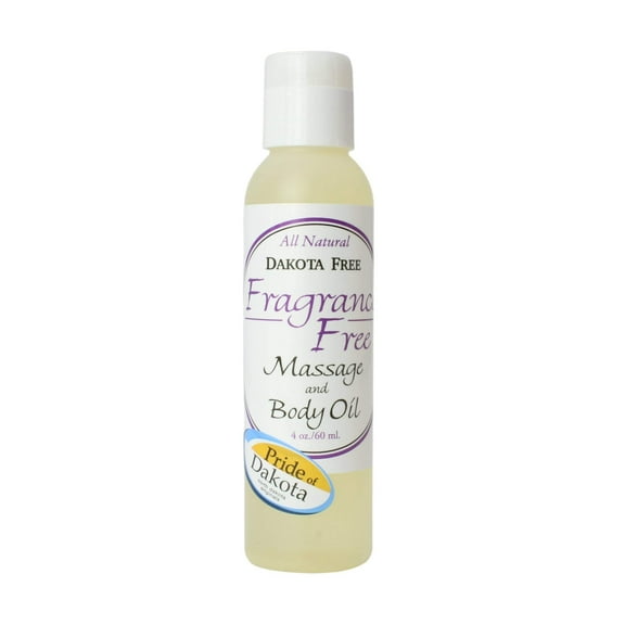 Dakota Free Fragrance-Free Massage  Body Oil 4 oz