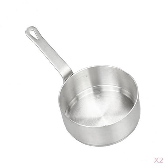 DOLITY 2Pcs Sauce Pan Saucepan Non Stick Soup Porridge Butter Warmer Cookware 100ml