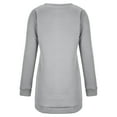 thumbnail image 5 of Lilgiuy New Casual Printed Long Sleeve Round Neck Contrast Color Sweater Top Women's Clothing Sweatshirt Dress Gray Fall for 2022 Spring Winter, 5 of 5