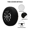thumbnail image 2 of Sikiie Hot Dog 7 PVC Leather Spare Tire Wheel Cover Spare Tire Cover, for Car Truck SUV Camper Trailer Universal Fit(14-17in)-17 inch, 2 of 6