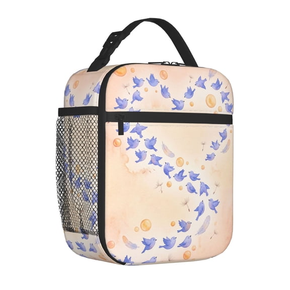 Birds Lunch Bag Double Insulated Leakproof Lunch Box Tote Bag Cooler Lunch Organizer For Work Picnic Travel Camping