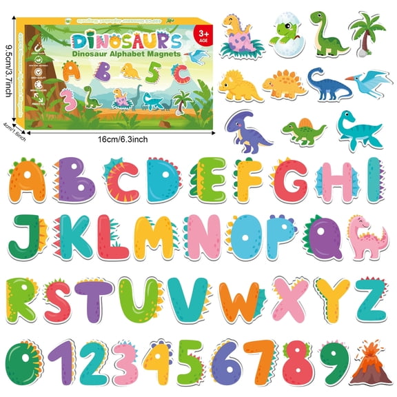 Christmas Refrigerator Magnets, 38-Piece Holiday Magnetic Letters, Numbers & Patterns for Home, Kitchen & Office Décor